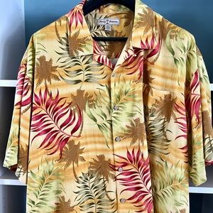 Tommy Bahama Hawaiian Silk short sleeve Shirt XXL.